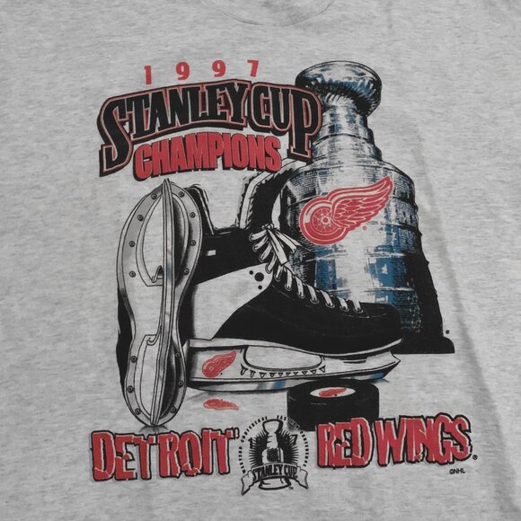 Detroit Red Wings 1997 Stanley Cup Retro Vintage Shirt - Picture 3 of 4
